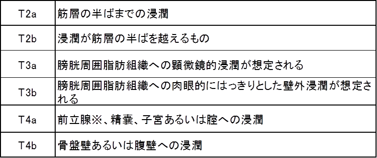 膀胱がんの病期