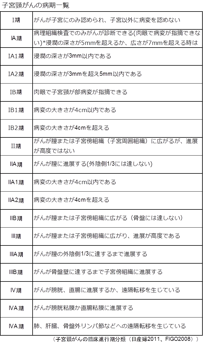 子宮がん・子宮頸がんの病期